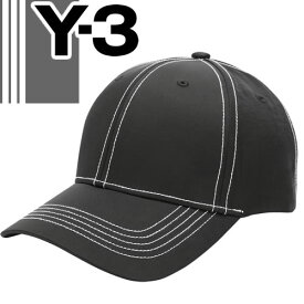 Y-3 ワイスリー ヨウジヤマモト adidas アディダス キャップ ベースボールキャップ 帽子 メンズ レディース ステッチ ロゴ 刺繍 深め 大きいサイズ 大きめ ブランド おしゃれ 黒 ブラック STITCH CAP H62993 [S]