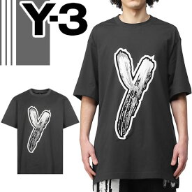 Y-3 ワイスリー ヨウジヤマモト adidas Tシャツ メンズ 半袖 オーバーサイズ ロゴ プリント ブランド クルーネック 丸首 大きいサイズ オシャレ 黒 ブラック LOGO GFX TEE HY1271 [ゆうパケ発送]