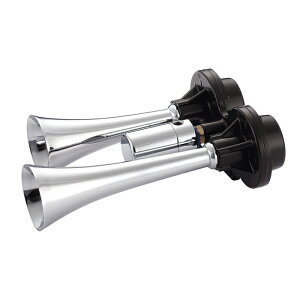 日建 D型メガヤンキーホーン クローム 24V車用 トラック DM425-24 ニッケン エアホーン ヤンキーホーン