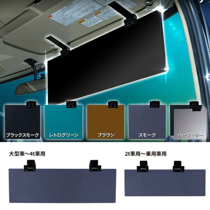 楽天市場】アクリルサンバイザー 乗用車〜2tトラック用 （右用）／4t 