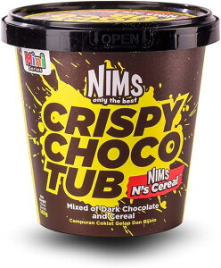 NIMS(�j���X) CRISPY CHOCO TUB - N'S CEREAL - �N���X�s�[�`���R�^�u �G�k�Y �V���A�� 140g �`���R�V���A�� �_�[�N�`���R���[�g �U�N�U�N�H�� �Z�� �Ƃ낯�� �`���R�R�[�e�B���O �X�i�b�N ASMR �n���[��
