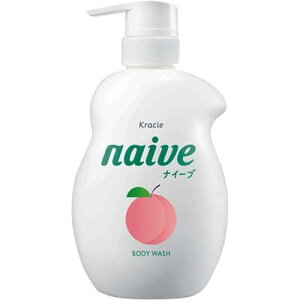 ナイーブ ボディソープ 桃の葉エキス配合 ポンプ(530ml) 桃の葉 石けん洗浄成分
