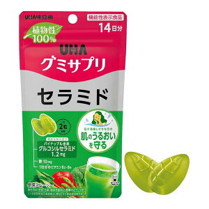 UHA味覚糖 UHAグミサプリ セラミド 14日分 サプリメント 栄養補助 健康食品 うるおい 乾燥 肌