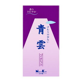 青雲バイオレット(約125g) 日本香堂 ロングセラー 煙少ない 煙少 線香 バラ詰み フローラル お線香 進物 お盆 お彼岸 ご自宅用線香 喪中見舞い お彼岸 換気 空気循環 御供 御霊前 御仏前