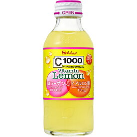 ハウス食品 C1000 ビタミンレモンコラーゲン＆ヒアルロン酸 140ml × 6個 れもん 果汁 ドリンク剤 炭酸飲料 果実飲料