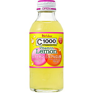 ハウス食品 C1000 ビタミンレモンコラーゲン&ヒアルロン酸 140ml × 6個 れもん 果汁 ドリンク剤 炭酸飲料 果実飲料