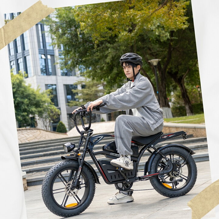 楽天市場】電動アシスト自転車 20インチ 極太タイヤ シマノ7段変速 