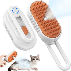 お買い物マラソン最大P47倍 猫 ブラシ スチーム 猫用ブラシ 蒸し猫ブラシ 犬 ブラシ ペットブラシ 5in1 スチーム付き 猫 ブラッシング ブラッシングブラシ スリッカー シリコン クリーニング