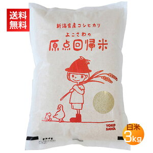 JAS有機米 新潟コシヒカリ 白米(精米) 3kg(原点回帰米 農薬不使用 有機栽培 有機米 JAS認証 オーガニック 3キロ)【代引不可】<送料無料・新米>