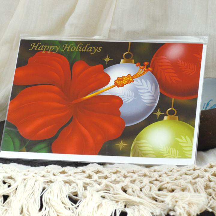 ハワイアンクリスマスカード クリスマス カード ハガキ 激安超特価 プレゼント ハワイ お歳暮 フラダンス オーナメント フラ Xmas 雑貨 アロハ