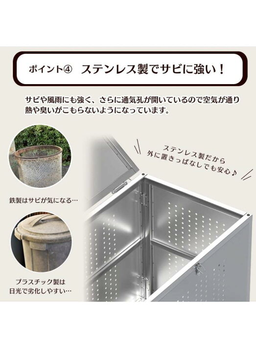 楽天市場】ゴミ箱 屋外 大きい カラス除け ゴミ荒らし防止 ごみふた 