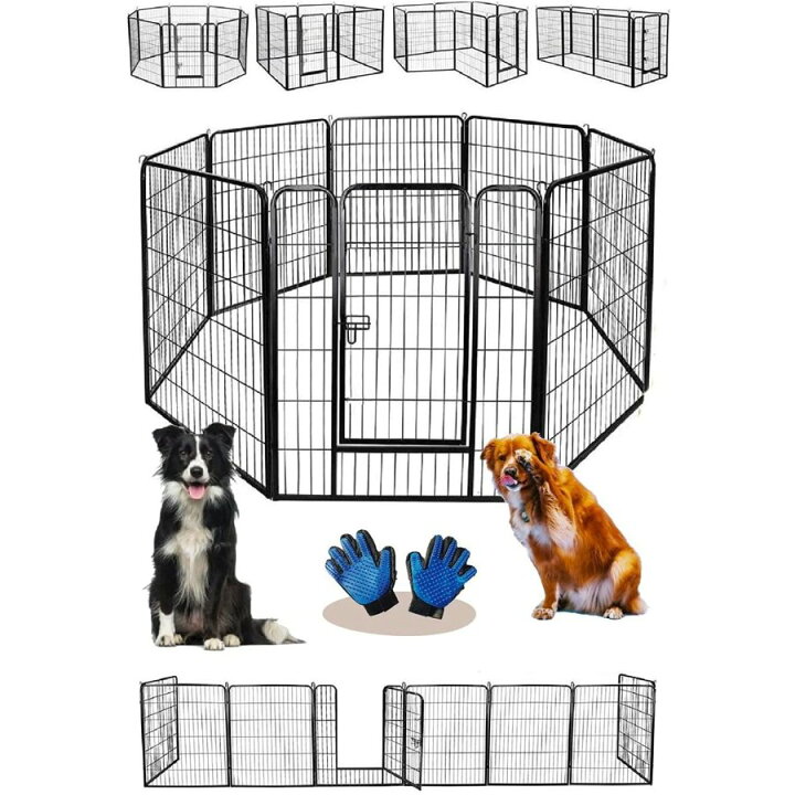 楽天市場】Sasuga ペットフェンス 大型犬 中型犬（ ペットグローブ付 