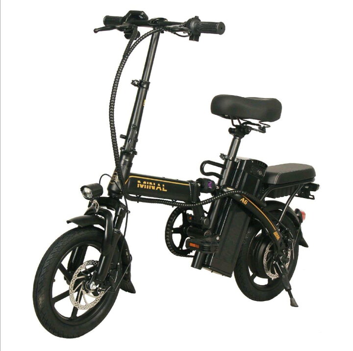 非常に軽く使用された Laneleisi A6 折りたたみ電動自転車。