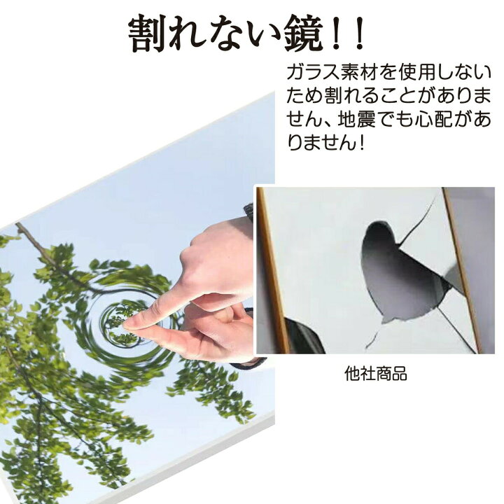楽天市場】スタンドミラー 折り畳み 超軽量 割れない鏡 姿見鏡 幅160 