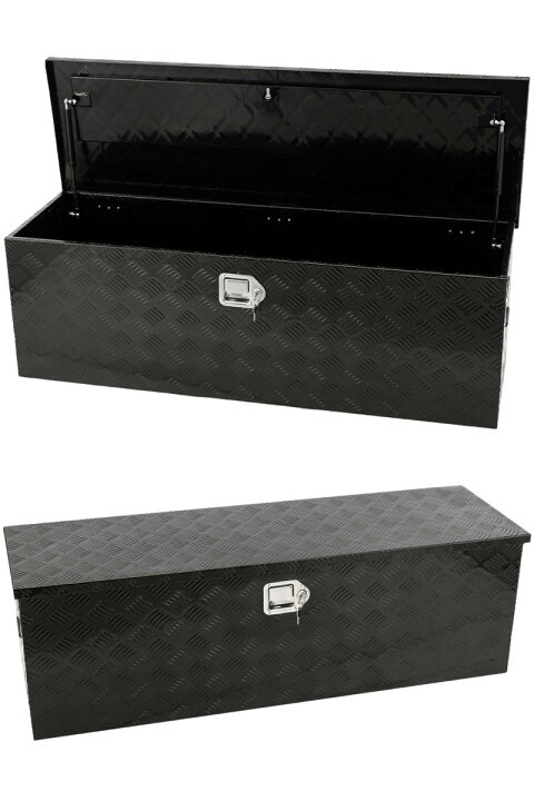 楽天市場】アルミ 工具箱 ブラック 大型160L 123cm×39cm×39cm 荷台 