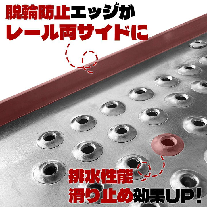 楽天市場】アルミラダーレール 耐荷重340kg スロープ 軽量設計 左右4 
