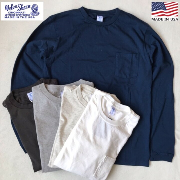 楽天市場】アメリカ製 送料無料 VELVA SHEEN【ベルバシーン】PKT TEE L 