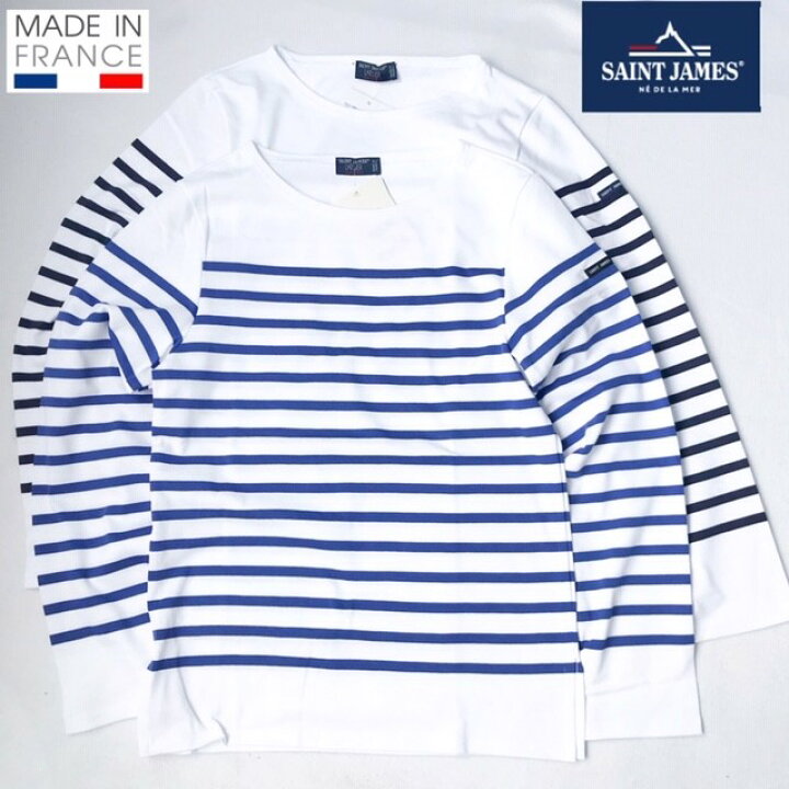 楽天市場 フランス製 送料無料 Saint James セントジェームス Naval ナヴァル ナバル ボーダー カットソー 長袖 メンズ レディース 男女兼用 Smtb M インポートショップ メイン