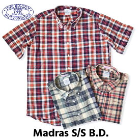 送料無料 BAGGY【バギー】2 SN MADRAS B.D S/S 半袖 マドラスチェック シャツ 半袖シャツ メンズ(男性用) 【smtb-m】