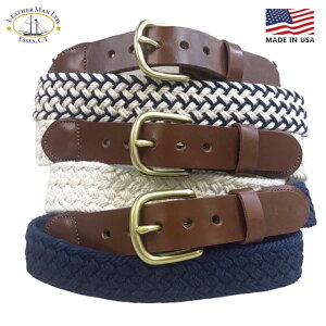 �A�����J�� �������� LEATHERMAN�y���U�[�}���zMACRAME BELT ��3.3cm �R�b�g���ҍ��� ���U�[�x���g �����Y(�j���p)�ysmtb-m�z