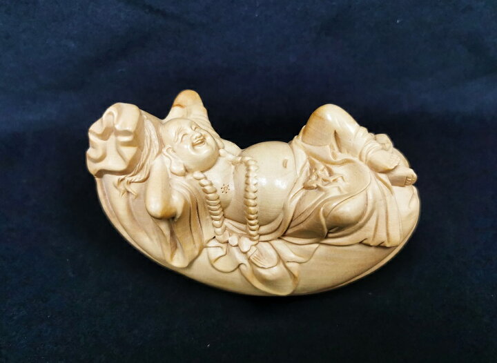 楽天市場】舞龍堂 仏像 布袋 布袋様 黄楊 ツゲ 天然木 木彫り 一本彫 