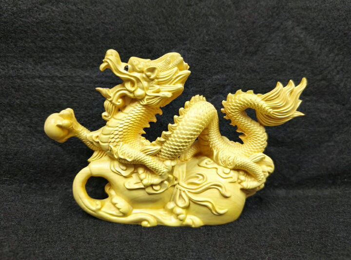 楽天市場】舞龍堂 『瓢箪に龍』 置物 黄楊 ツゲ 天然木 木彫り 開運 