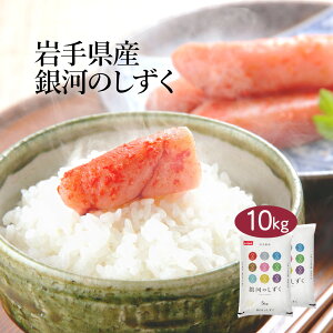 【送料無料】※北海道・沖縄・離島を除く真っ白な炊きあがり岩手県産「銀河のしずく」10kg10キロ国産国内産日本産岩手県産白米普通精米袋
