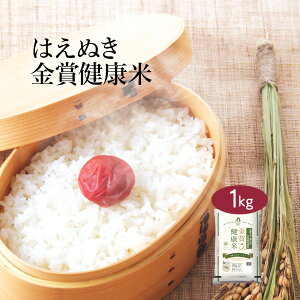 【全国送料無料】【令和2年産】山形県産 金賞健康米はえぬき 1kg <白米>お米 単一原料米 メール便 1000円 ポッキリ 食品 おくさま印 送料込み