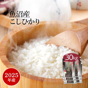 米 30kg 『毎月30日はおくさま印の日』 コシヒカリ 魚沼産 新潟県産 2025年産 令和7年産 送料無料 お米 白米 精米 こしひかり 5kg×6袋 30キロ 単一原料米 安くて美味しい 生活 両親 出産 結婚 新築