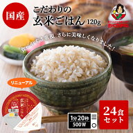 【レビュー特典でクーポン配布中】ご飯パック 【 こだわりの玄米 】 24個セット 120g リニューアル おく…