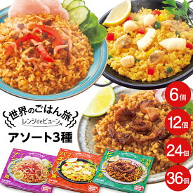 【本日限定ポイント最大5倍】ご飯パック レンジdeビューン 【 世界のごはん旅 】アソート 6,12,24,36個セット (1個 150g) ナシゴレン風 パエリア風 ビリヤニ風 おくさま印 レトルト食品 レンジで簡単調理 温めるだけ 送料無料 米