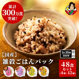 【LINE新規登録で150円OFFクーポン】 パックご飯 玄米 雑穀米 セット 4種48個 160g 雑穀 発芽玄米 もち麦 十六雑穀 お米 無添加 国産 パックごはん ご飯パック ごはんパック パック レトルト 送料無料 備蓄米