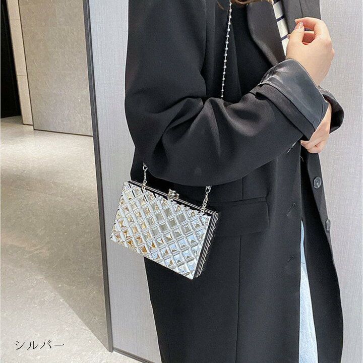 楽天市場】華やかでキュートなキルティングデザインクラッチバッグ 