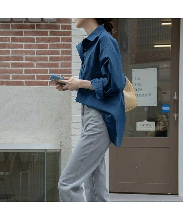 オーバーサイズシャツ トップス シャツ ブラウス デザイン 服 きれいめ カジュアル 大きいサイズ ゆったり おしゃれ カジュアル夏 夏服 韓国ファッション maison de LATIR UNIQLO大人可愛いストライプ柄シャツXLオーバーサイズ