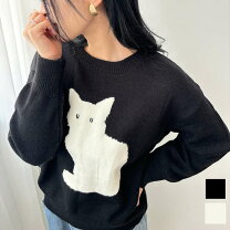 楽天市場】猫（ニット・セーター｜トップス）：レディースファッション 