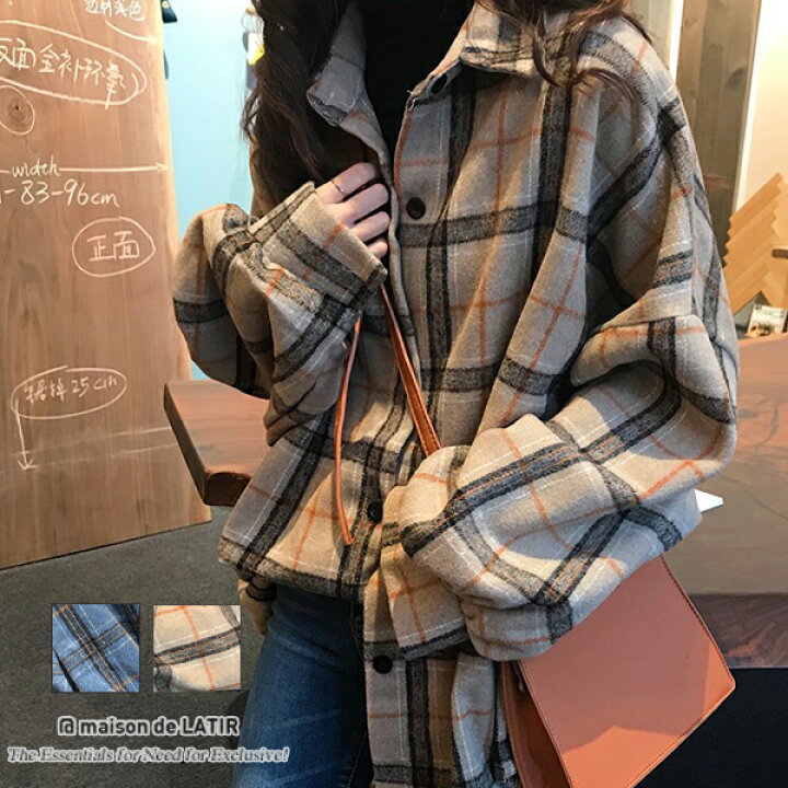 楽天市場】ビッグシルエット チェックシャツ ジャケット タータン 