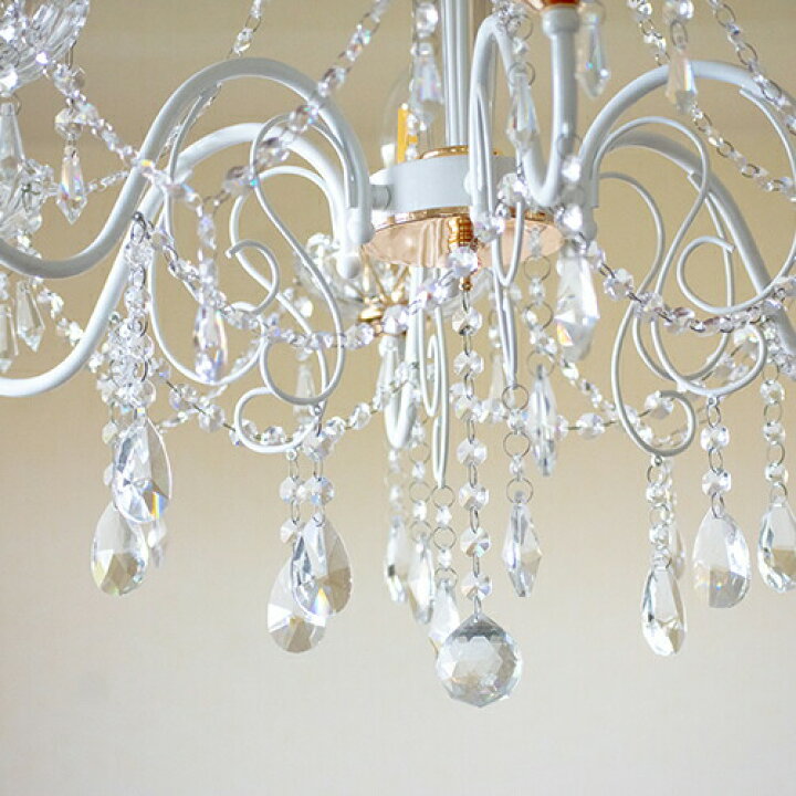 楽天市場】アスフォークリスタル使用 グレースGraceシャンデリア6灯  