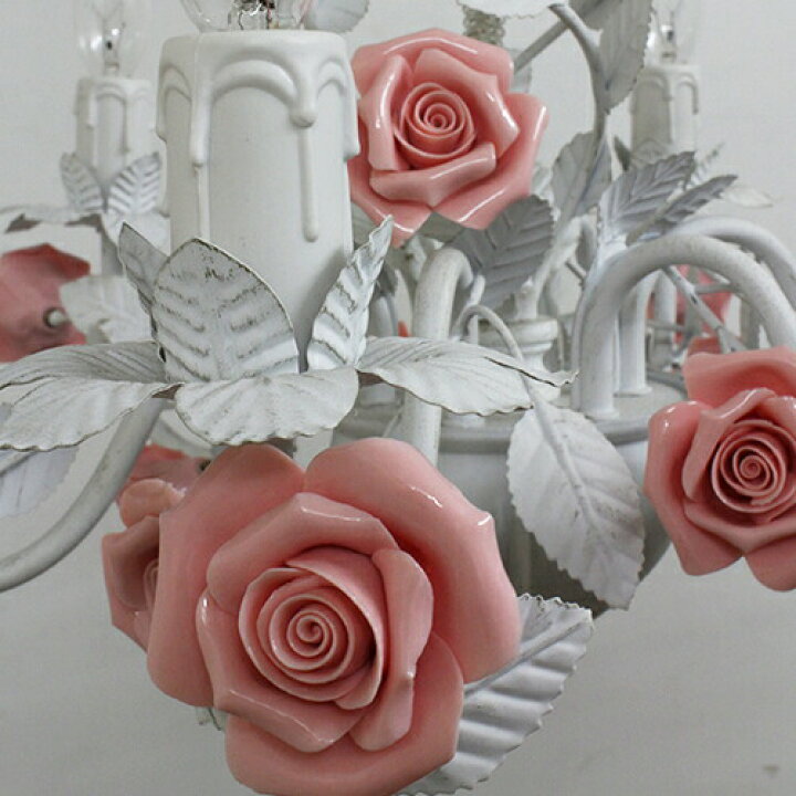楽天市場】ローズRose6灯シャンデリア : Maison de lustre