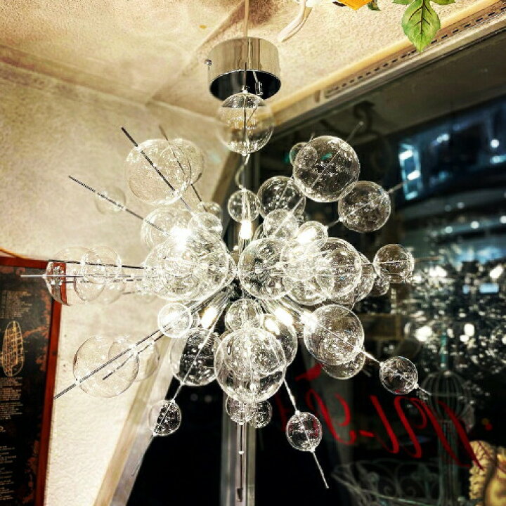 楽天市場】バブルシャンデリア 照明 おしゃれ スタイリッシュ クローム  