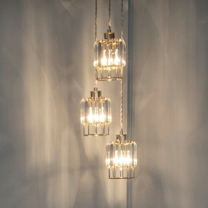 楽天市場】Trois トワ クリアガラス3灯シャンデリア : Maison de lustre 