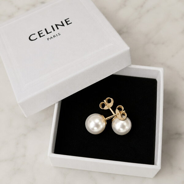 即発可能 CELINE セリーヌ レ・ペルル CELINE ピアス / レジンパール PEARL EARINGS 送料関税込み レディース 新品 461CJ6PRB.01GI
