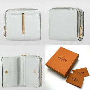 �����\ TOD'S �g�b�Y ���U�[ �E�H���b�g �z���C�g WALLET WHITE �����֐ō��� ���f�B�[�X ���U�[ �V�i XAWDBMAI200UPPB015