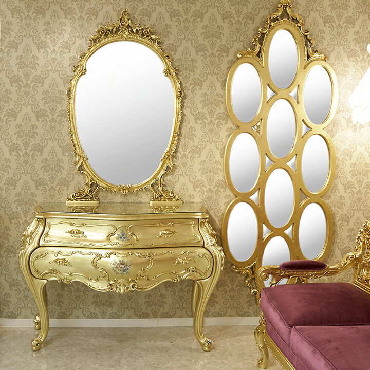 楽天市場】シリック ミラー ゴールド 幅83cm / SILIK イタリア製 家具  