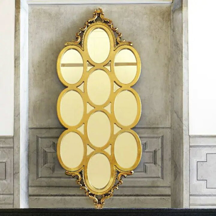 楽天市場】シリック ミラー ゴールド 幅83cm / SILIK イタリア製 家具  