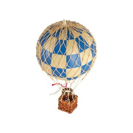 バルーン モビール 気球 チェックブルー 8.5cm　オーセンティックモデルズ