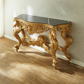 ジャンセン コンソール 天板大理石 幅154cm / JANSEN Maldavi Console サイドボード テーブル バロック調 猫脚 猫足 おしゃれ 輸入家具 クラシック アンティーク 風
