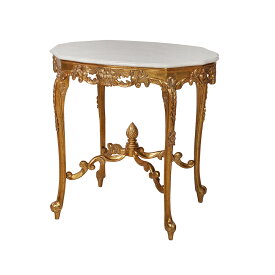 ジャンセン センターテーブル ゴールド 天板大理石 / JANSEN テーブル サイドテーブル 猫脚 輸入家具 クラシック アンティーク 風 インテリア 高級 大理石