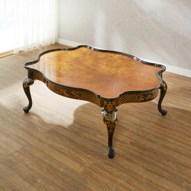 ジャンセン シノワズリ カフェテーブル 幅130cm/ JANSEN 輸入家具 クラシック アンティーク スタイル 猫脚 コーヒーテーブル 和室 中華 エレガント おしゃれ