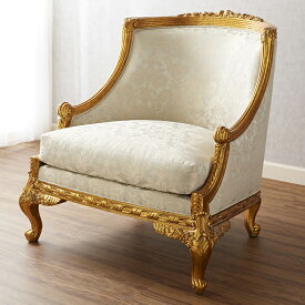 ジャンセン 一人掛けソファ 幅88.5cm/ JANSEN 輸入家具 クラシック アンティーク スタイル 猫脚