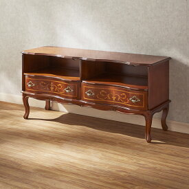 タロッコ 猫脚テレビボード 幅110cm / テレビ台 テレビボード TV イタリア製 アンティーク スタイル クラシック 天然木 猫足 猫脚 タロッコ TAROCCO ヨーロッパ家具 インテリア 小物 ロココ調家具 ヨーロピアン家具